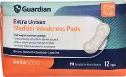Amcal Pharmacies Guardian Unisex Bladder Weakness Pads Extra offer