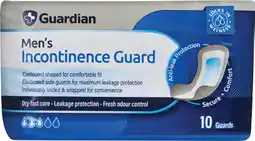 Amcal Pharmacies Guardian Men’s Incontinence Guard offer