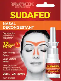 Amcal Pharmacies Sudafed Nasal Decongestant Fast Acting Spray offer