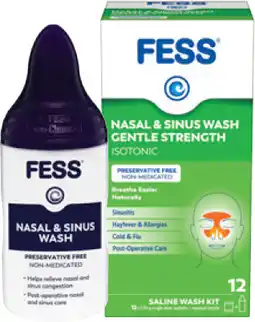Amcal Pharmacies Fess Nasal & Sinus Wash Saline Wash Kit With 12 Sachets offer