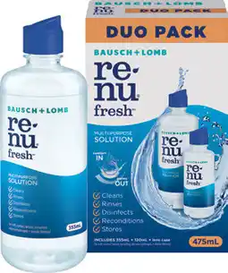 Amcal Pharmacies Renu Fresh Multi-Purpose Solution Duo Pack + 120mL offer