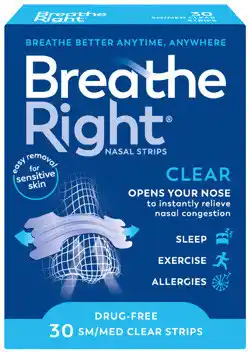 Amcal Pharmacies Breathe Right Nasal Strips Clear Small Medium offer