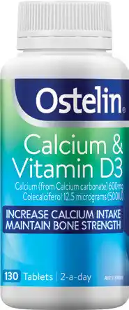 Amcal Pharmacies Ostelin Calcium & Vitamin D3 130 Tablets offer