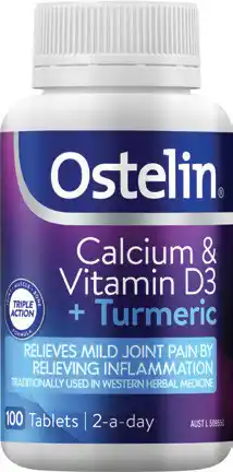 Amcal Pharmacies Ostelin Calcium & Vitamin D3 + Turmeric 100 Tablets offer