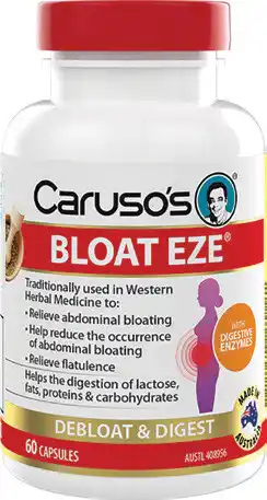 Amcal Pharmacies Caruso’s BLOAT EZE 60 Capsules offer