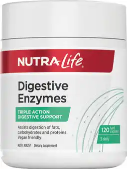 Amcal Pharmacies Nutra-Life Digestive Enzymes 120 Capsules offer