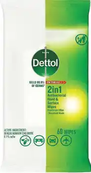Amcal Pharmacies Dettol 2in1 Antibacterial Hand & Surface Wipes offer