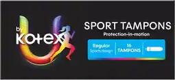 Amcal Pharmacies U by Kotex Sport Tampons Regular offer