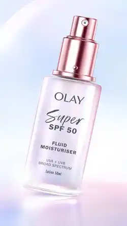 Amcal Pharmacies Olay Super SPF 50 Fluid Moisturiser offer