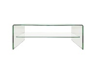 LivingStyles Glacier Glass Coffee Table, 120cm, Clear offer