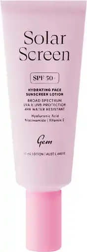 Priceline GEM Solar Screen SPF 50+ + Hydrating Face Sunscreen Lotion offer