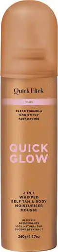 Priceline The Quick Flick Quick Glow 2-in-1 Whipped Self Tan & Body Moisturiser Mousse offer