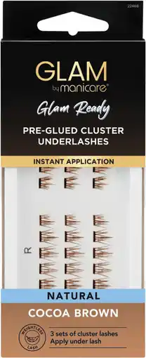 Priceline Glam by Manicare Pre-Glued Cluster Lash Cocoa Brown 3 Sets offer