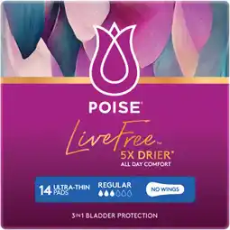 Priceline Poise LiveFree Regular No Wings Ultra-Thin offer