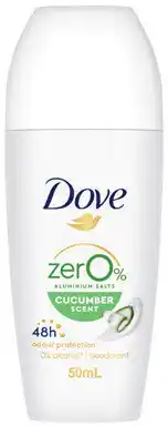 Priceline Dove Women Zero % Aluminium Salts 48H Roll-On Cucumber offer