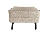 LivingStyles Declan Fabric Ottoman / Footstool, Stone offer