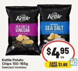 IGA Kettle Potato Chips Selected Varieties offer