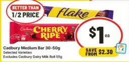 IGA Cadbury Medium Bar offer