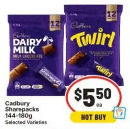 IGA Cadbury Sharepacks Selected Varieties offer