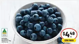 IGA Australian Pre-Packed Blueberries offer
