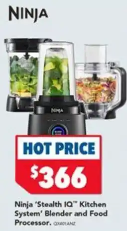 Harvey Norman Ninja 'Stealth IQ' Kitchen System' Blender and Food Processor offer