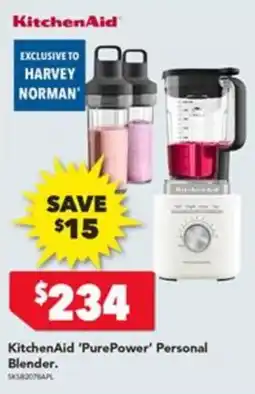 Harvey Norman KitchenAid 'PurePower' Personal Blender offer