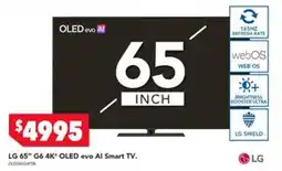 Harvey Norman LG 65" G6 4K OLED evo AI Smart TV offer