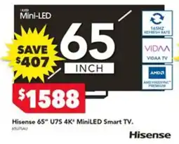 Harvey Norman Hisense 65" U7S 4K MiniLED Smart TV offer