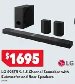 Harvey Norman LG S95TR 9.1.5-Channel Soundbar with Subwoofer and Rear Speakers offer