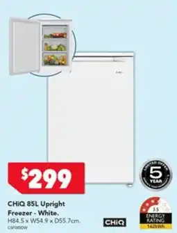 Harvey Norman CHiQ 85L Upright Freezer - White offer