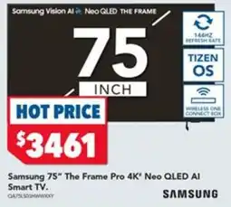 Harvey Norman Samsung 75" The Frame Pro 4K Neo QLED AI Smart TV offer