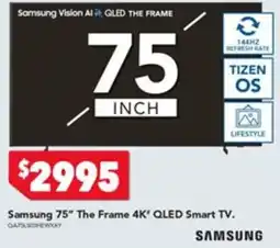 Harvey Norman Samsung 75" The Frame 4K" QLED Smart TV offer