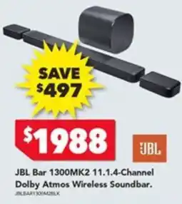Harvey Norman JBL Bar 1300MK2 11.1.4-Channel Dolby Atmos Wireless Soundbar offer