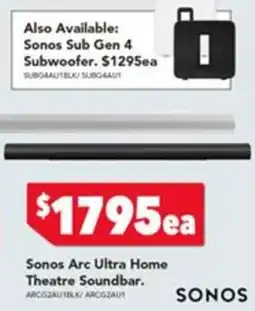 Harvey Norman Sonos Arc Ultra Home Theatre Soundbar offer