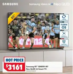 Harvey Norman Samsung 85" QN80H 4K" Neo QLED AI Smart TV. offer