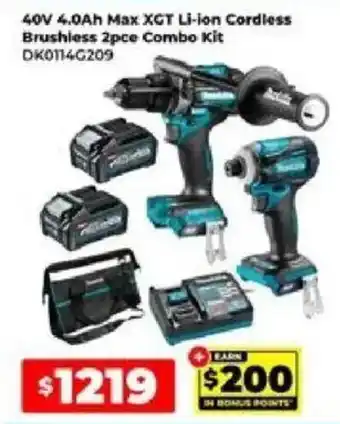 Makita 40V 4.0Ah Max XGT Li-ion Cordless Brushless 2pce Combo Kit