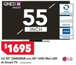 Harvey Norman LG 55" QNED86B evo 4K UHD Mini LED AI Smart TV offer