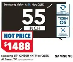 Harvey Norman Samsung 55" QN80H 4K" Neo QLED AI Smart TV offer