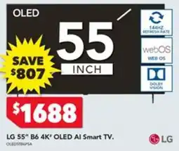 Harvey Norman LG 55" B6 4K" OLED AI Smart TV offer