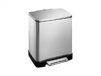 LivingStyles EKO E-Cube Stainless Steel Step Bin, 20 Litre, Silver offer