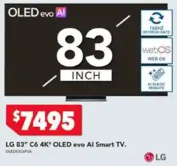 Harvey Norman LG 83" C6 4K" OLED evo AI Smart TV. offer