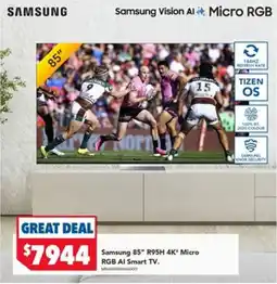 Harvey Norman Samsung 85" R95H 4K" Micro RGB AI Smart TV. offer
