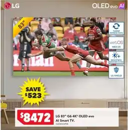 Harvey Norman LG 83" G6 4K OLED evo AI Smart TV offer
