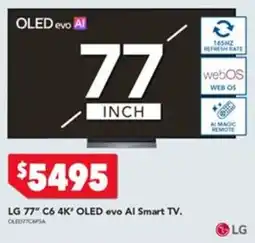 Harvey Norman LG 77" C6 4K" OLED evo AI Smart TV. offer