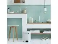 LivingStyles Brabantia NewIcon Pedal Waste Bin, 5 Litre, White offer