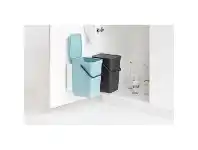 LivingStyles Brabantia Built-in Waste Bin, 12/12 Litre, Mint / Grey offer