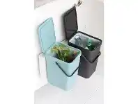 LivingStyles Brabantia Built-in Waste Bin, 16/16 Litre, Mint / Grey offer