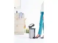 LivingStyles Brabantia NewIcon Pedal Waste Bin, 12 Litre, Matt Steel offer