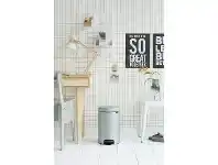 LivingStyles Brabantia NewIcon Pedal Waste Bin, 12 Litre, Metallic Grey offer