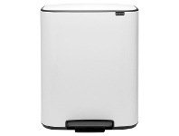 LivingStyles Brabantia BO Pedal Waste Bin, 60 Litre, White offer